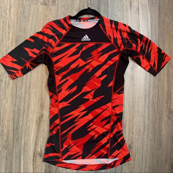 adidas red camo shirt